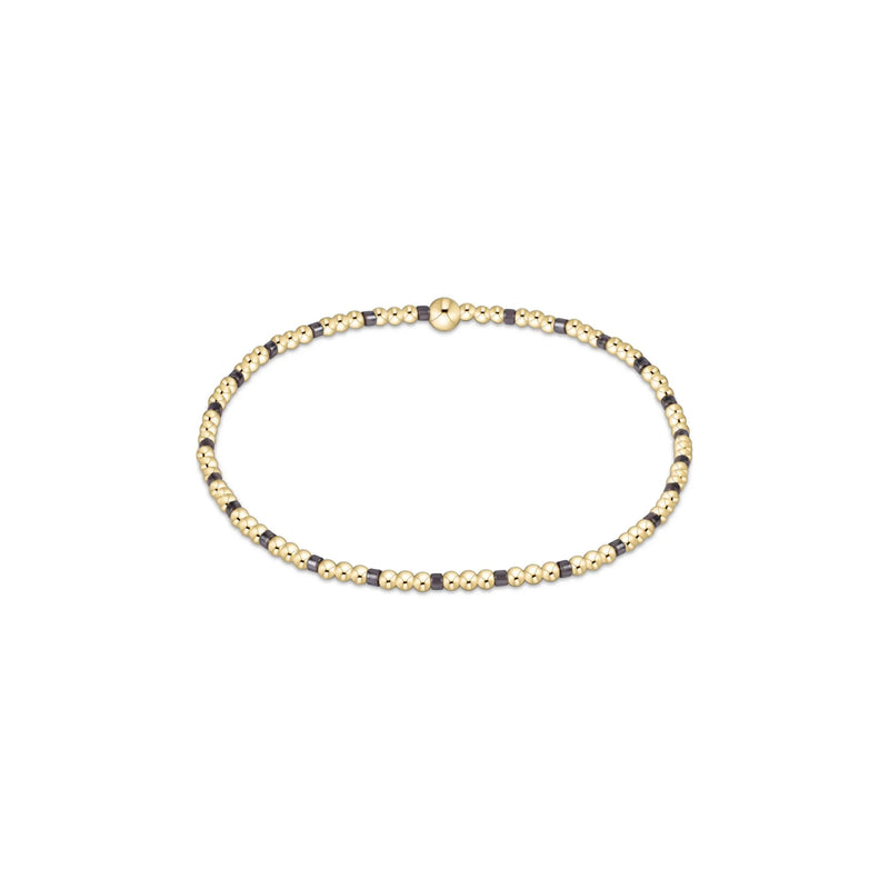 Hope Sincerity Pattern 2mm Bead Bracelet - Taupe With A Twist