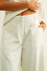 Napa Linen Wide Leg Trousers