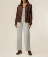 Dakota Button Front Jacket - Chocolate