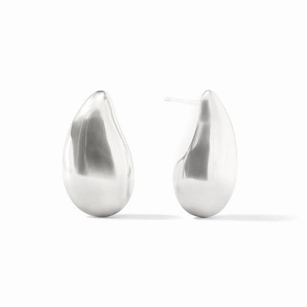 Wave Silver Earrings - Medium
