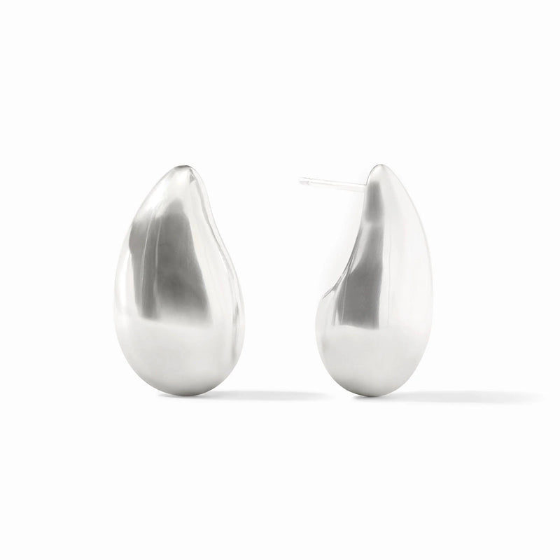 Wave Silver Earrings - Medium