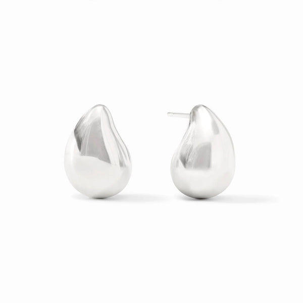 Wave Silver Earrings - Small