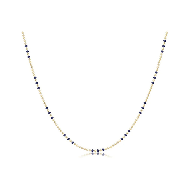 15" Choker Joy Necklace - Navy