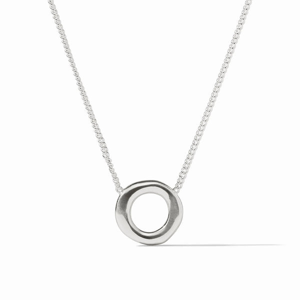 Wave Silver Circle Delicate Necklace