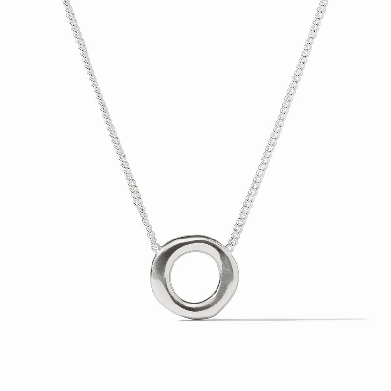 Wave Silver Circle Delicate Necklace