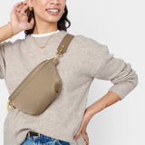 Nylon-Luxe Belt Bag - Taupe