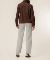 Dakota Button Front Jacket - Chocolate