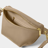 Nylon-Luxe Belt Bag - Taupe