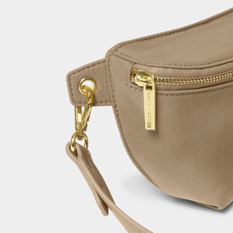 Nylon-Luxe Belt Bag - Taupe