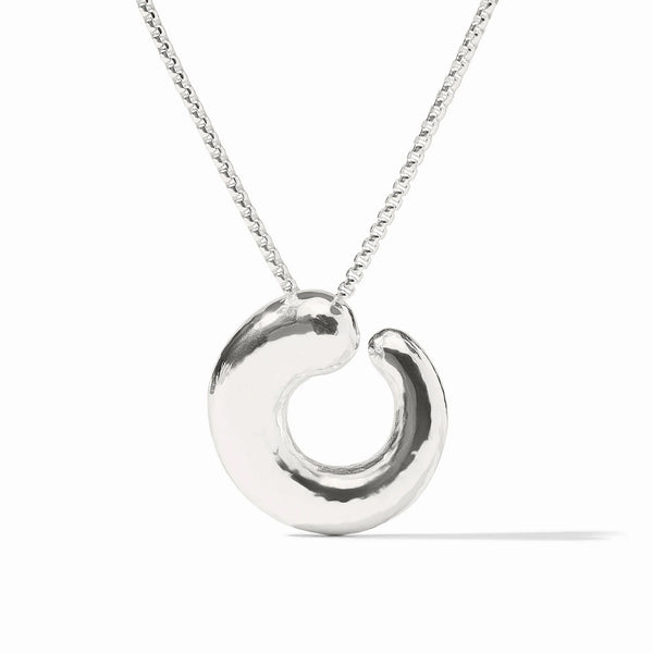 Solara Spiral Delicate Silver Necklace