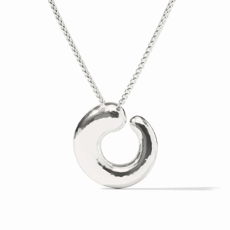 Solara Spiral Delicate Silver Necklace