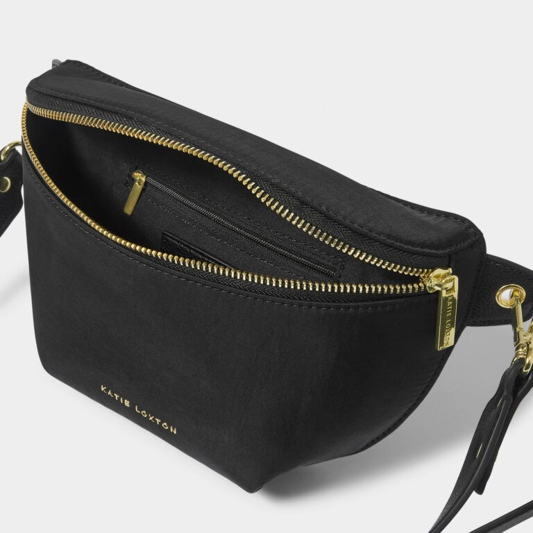 Nylon-Luxe Belt Bag - Black