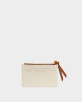 Hallie Coin + Cardholder - Canvas + Cognac