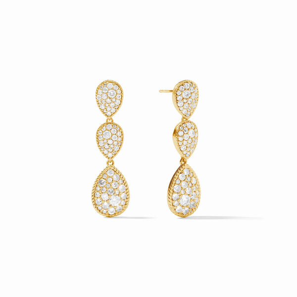 Luna Teardrop Tier Earrings - Cubic Zirconia