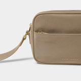 Nylon-Luxe Crossbody Bag - Taupe