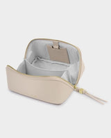 Fold Out Mirror Make Up Bag - Oyster