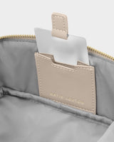 Fold Out Mirror Make Up Bag - Oyster
