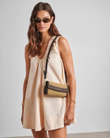 Glasses + Cardholder Case - Raffia + Bitter Chocolate