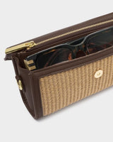 Glasses + Cardholder Case - Raffia + Bitter Chocolate