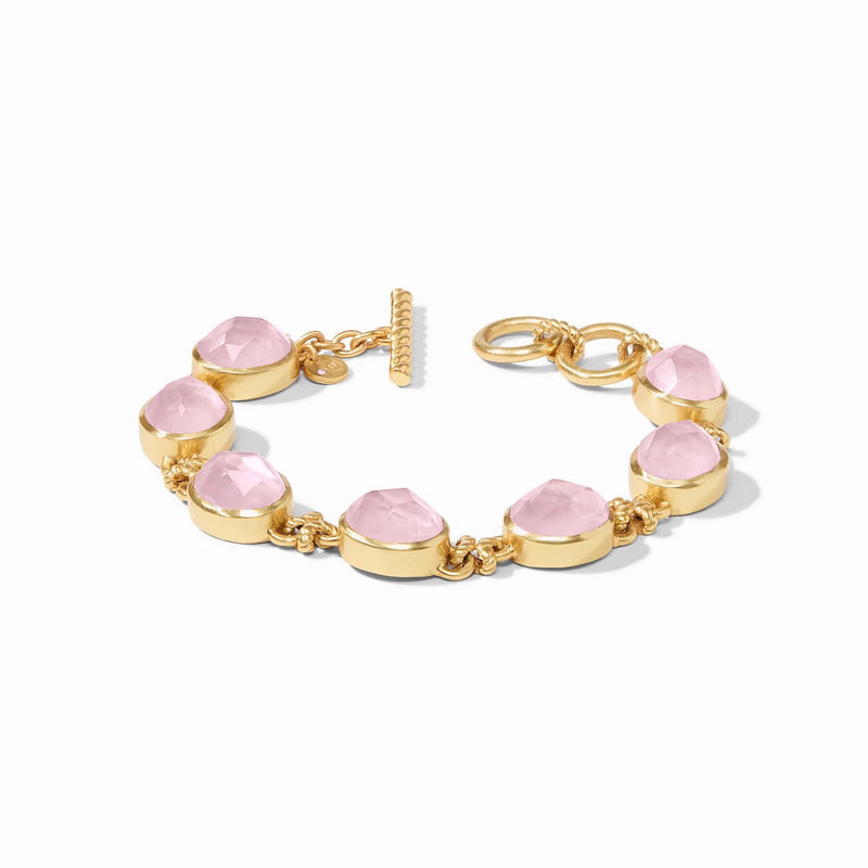 Nassau Gold Demi Stone Bracelet - Iridescent Rose