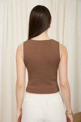 Woodrow Knit Top - Brown