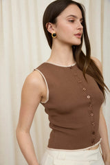 Woodrow Knit Top - Brown