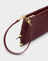 Nova Woven Texture Clutch - Cherry