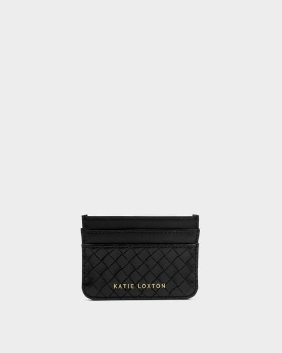 Nova Woven Texture Cardholder - Black