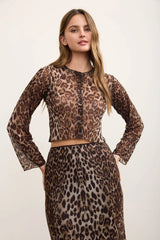 Mia Leopard Mesh Top