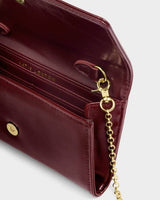Zea Patent Crackle Purse Crossbody - Cherry