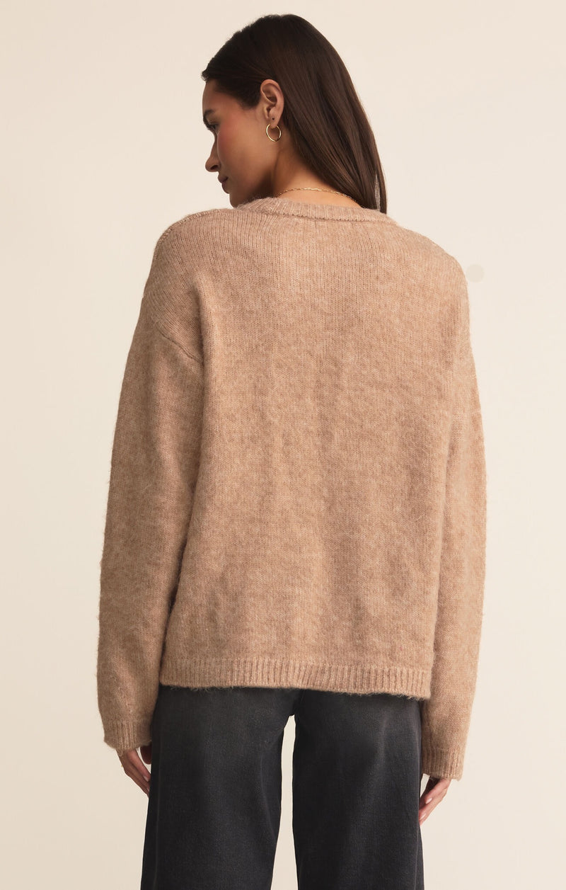 Snowed In Sweater - Heathered Camel