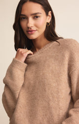 Snowed In Sweater - Heathered Camel