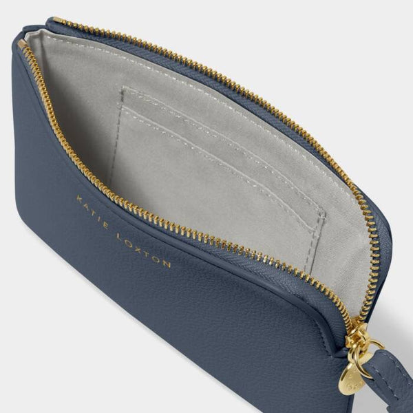 Small Wristlet Pouch - Slate Blue