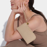 Small Wristlet Pouch - Light Taupe