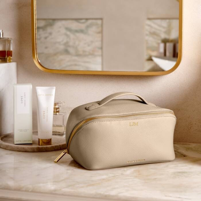 Medium Makeup Bag - Light Taupe