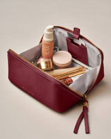 Fold Out Mirror Makeup Bag - Cherry