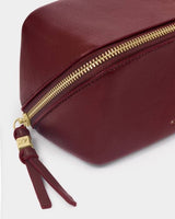 Fold Out Mirror Makeup Bag - Cherry