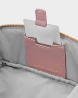Fold Out Mirror Makeup Bag - Deep Rose