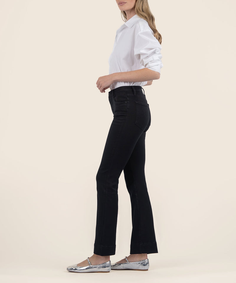 Kelsey High Rise Ankle Flare - Black