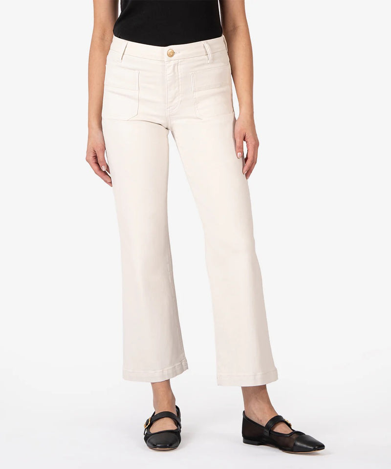 Charlotte High Rise Wide Leg Jeans - Ecru