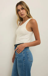 Classic Slub Scoop Tank - Cloud