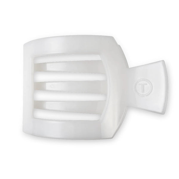 Teleties Coconut White Flat Square Clip - Medium