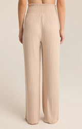 Dawn Smocked Rib Lounge Pants - Oatmeal