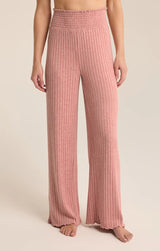 Dawn Smocked Rib Lounge Pants - Rosebud