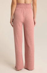 Dawn Smocked Rib Lounge Pants - Rosebud