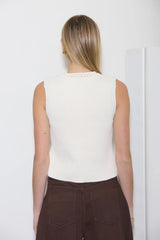 Shellona Knit Vest - Ivory