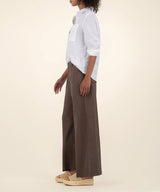 Ryan High Rise Linen Trousers - Chocolate