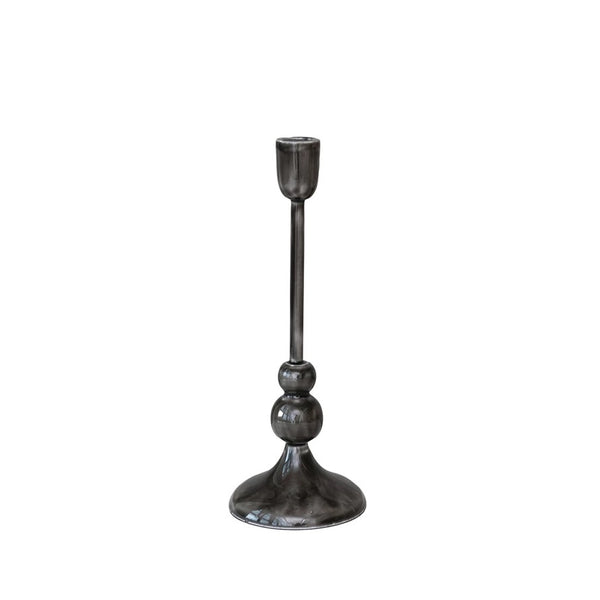 Gunmetal Taper Candle Holder
