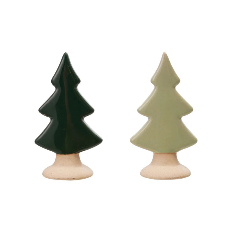 Stoneware Tree with Unglazed Base - Two Colors