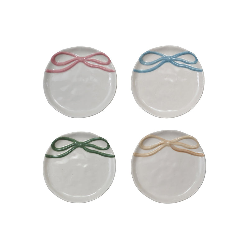 Stoneware Bow Trinket Dish